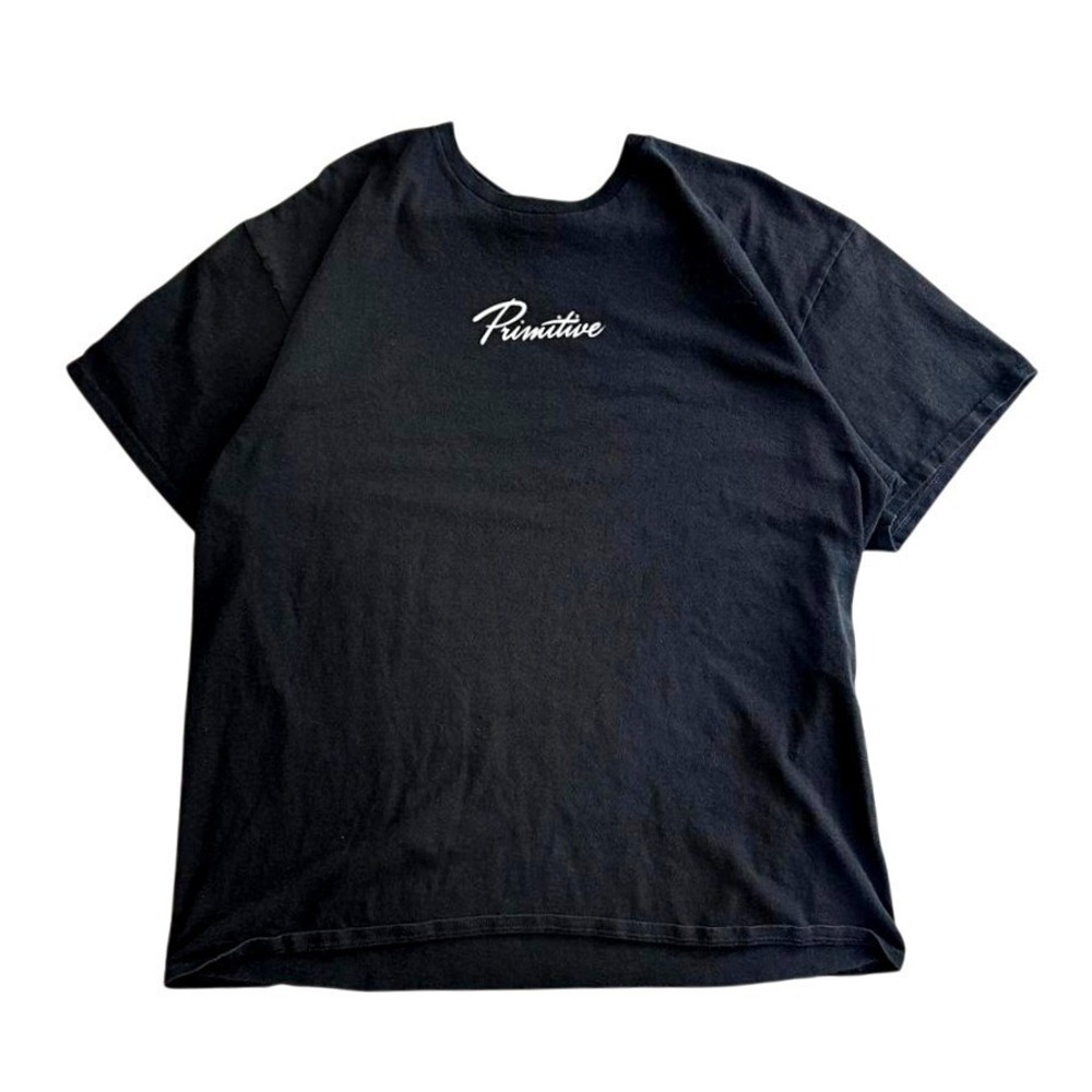 Primitive Skateboarding Mens XL Black Short Sleeve Script Logo T-Shirt‎